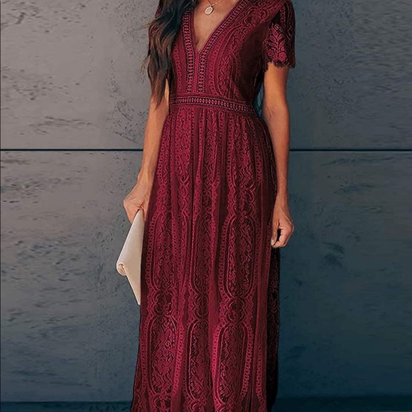 Red wine photo shoot dress - Picture 2 of 6